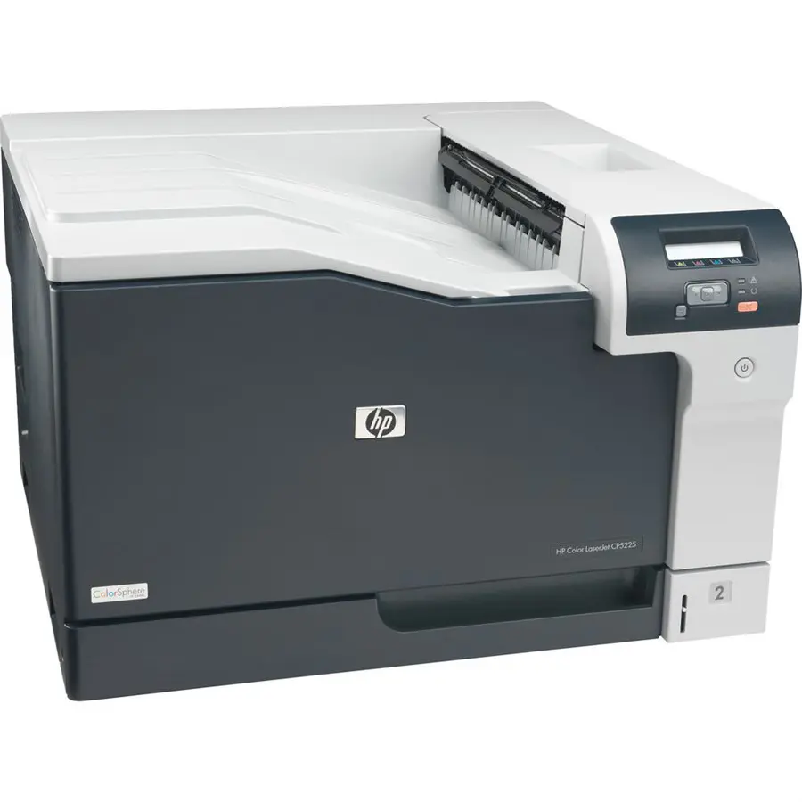 HP Color LaserJet Professional CP5225dn Printer - Print Only, Up to 20 ppm, Auto Duplex, 2 Trays, A3