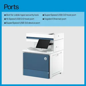 HP Color LaserJet Enterprise MFP 6800dn Multifunction Printer, Up To 55 Ppm, Auto Duplex Printing, 8-inch Color Touchscreen (Official Warranty) - Image 3